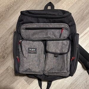BB Gear Black/Gray Diaper Bag